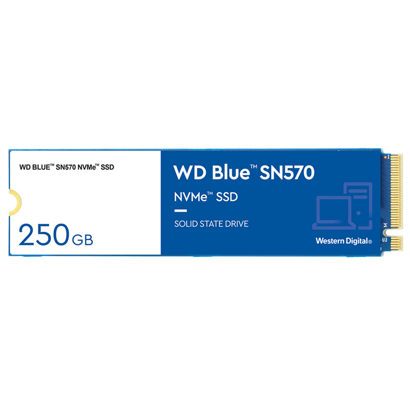 Western Digital 250GB Blue SN570 PCIe Gen 3 M.2 NVMe SSD (WDS250G3B0C)