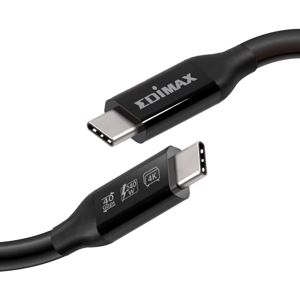 Edimax 40Gbps USB4 Thunderbolt 3 Cable USB-C to USB-Cable, 2 m Length