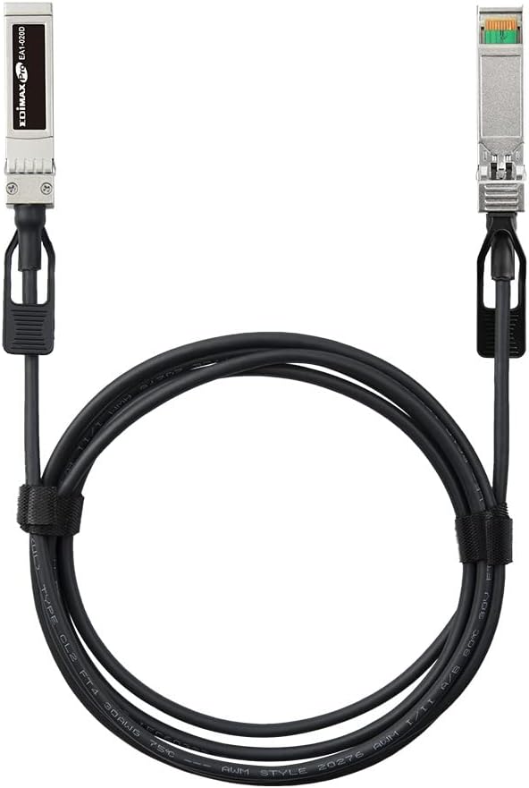 Edimax DAC Direct Attach Copper Twinax Cable 3M 10GbE SFP+ , Backward Compatible to SFP