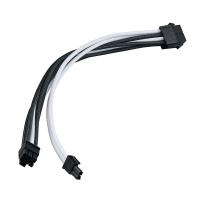 SilverStone PP07E-PCIBW 8 Pin PCIe Sleeved Power Extension Cable - Black/White (SST-PP07E-PCIBW)