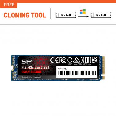 Silicon Power PCIe M.2 NVMe SSD 1TB Gen3x4 R/W up to 2, 200/1, 600MB/s  Internal SSD