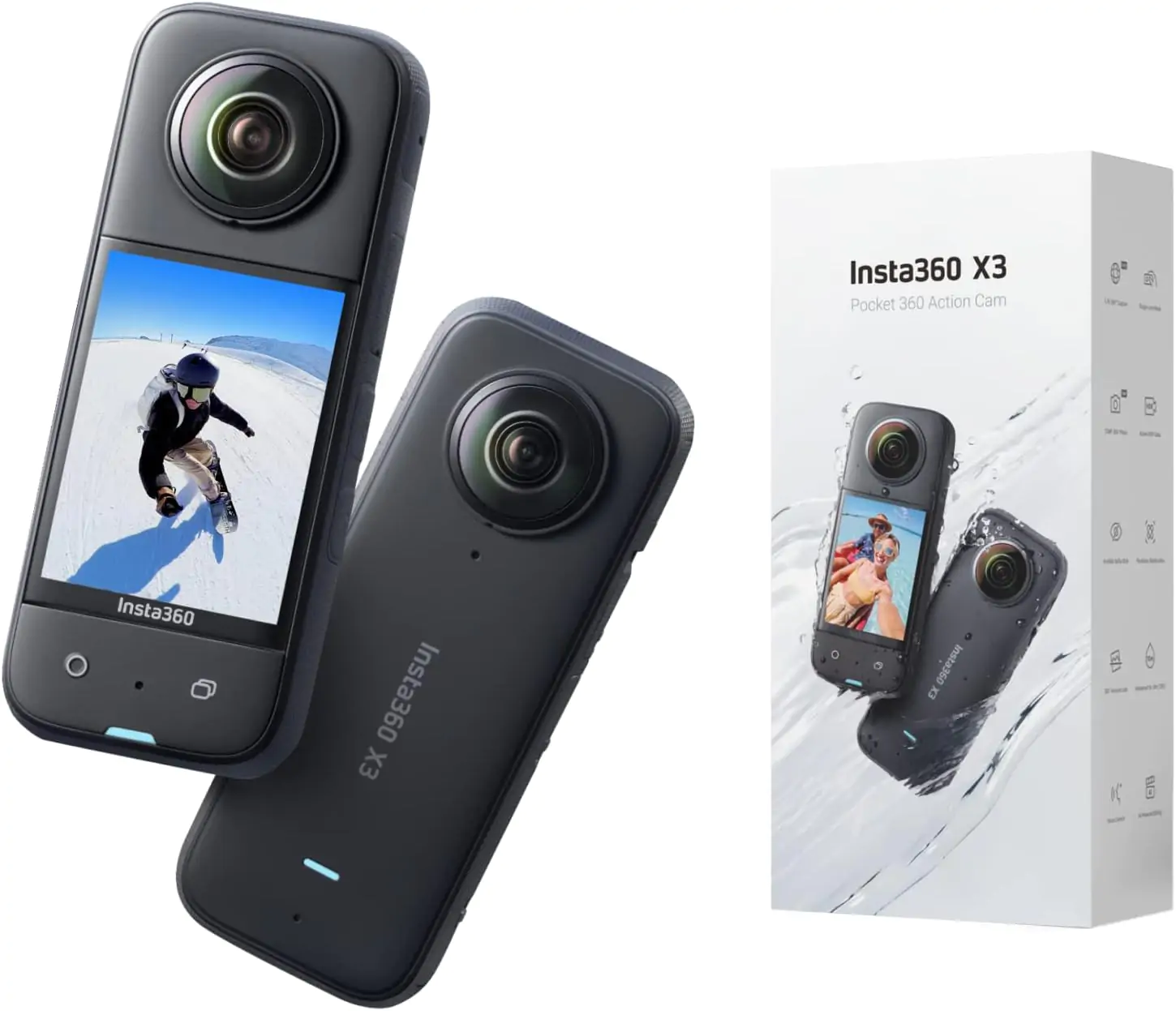 Insta360 X3 Waterproof 360° Action Camera - Umart.com.au