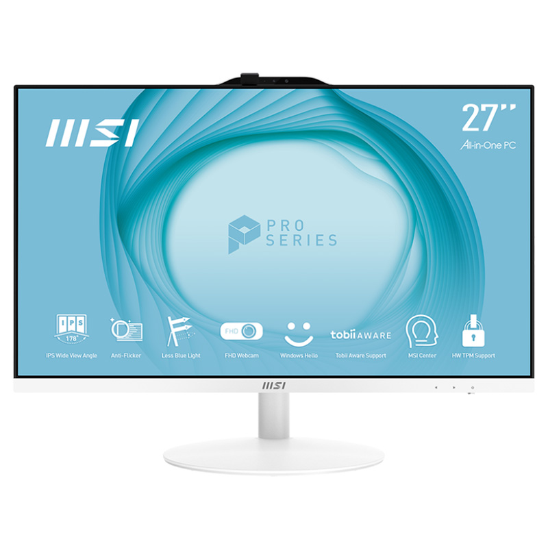 MSI PRO AP272 13M-445AU 27in Non-Touch Ci7-13700 1TB SSD 16GB RAM W11P White All in One PC (PRO AP272 13M-445AU)
