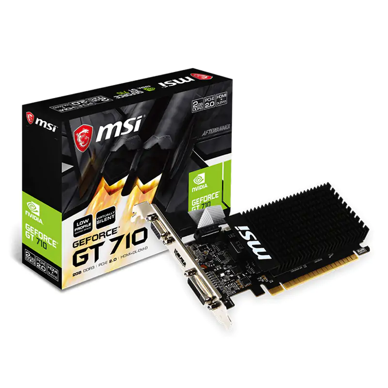 MSI GT 710 2G DDR3 Low Profile Graphics Card (GT 710 2GD3H LP