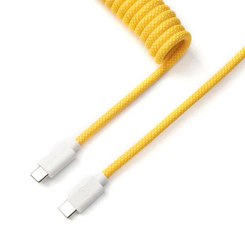 Keychron Coiled Aviator Cable - Yellow / Straight (CABKCCAB-16)