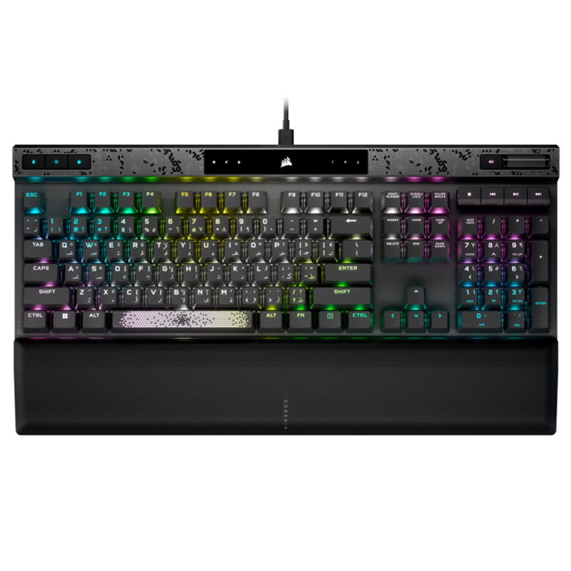 Corsair K70 Max RGB Mechanical Gaming Keyboard MGX White Switch - Steel Grey (CH-910961G-NA)
