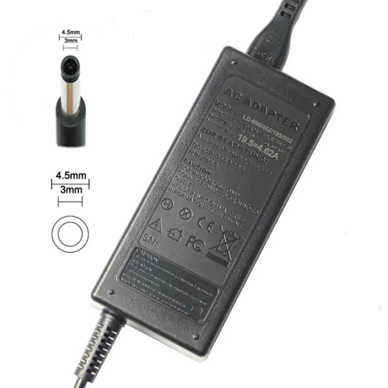Generic Laptop Charger for Dell 90W 19.5V 4.62A 4.5 X 3.0mm Laptops (NBC-DELL-90W-4.5X3.0)