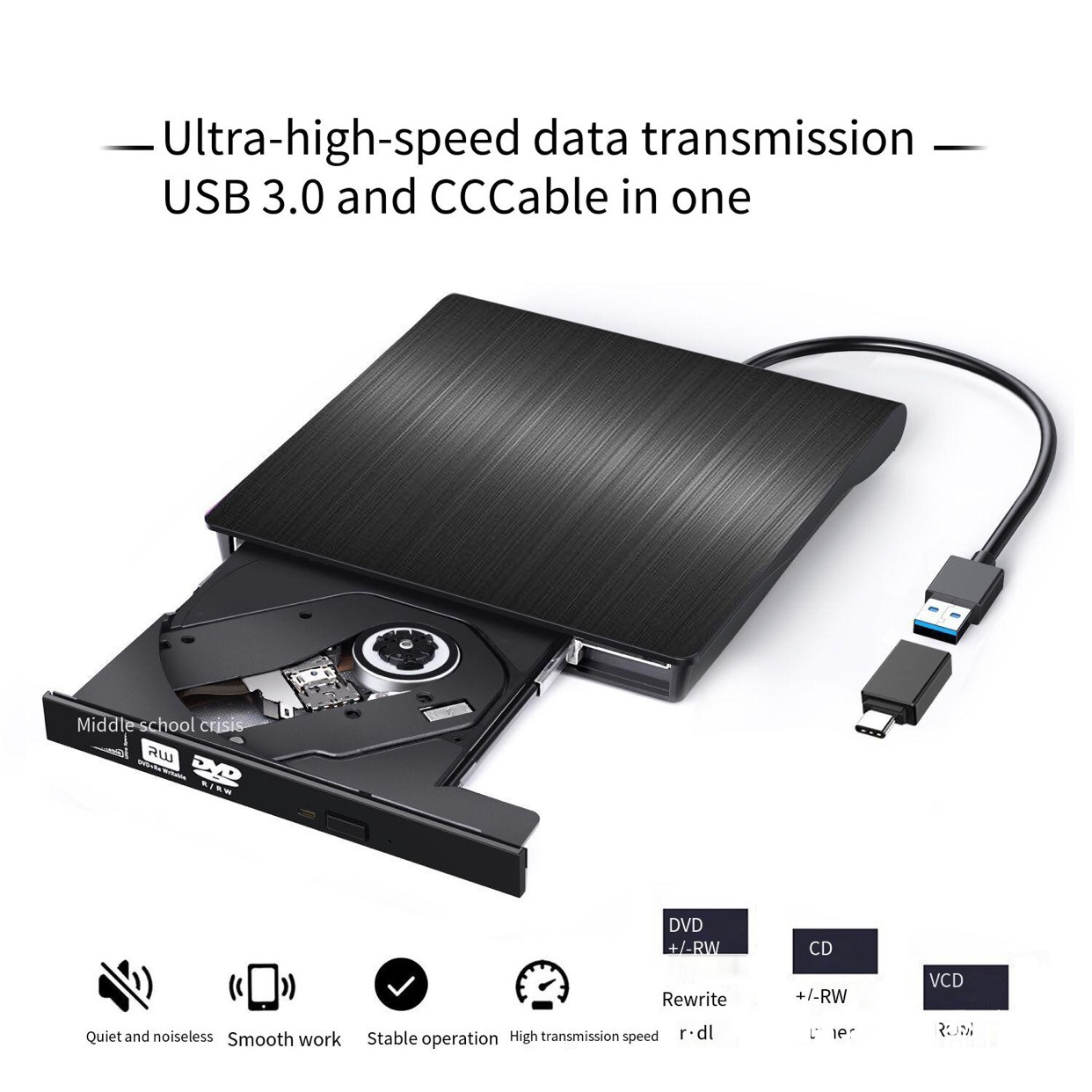 USB 3.0 DVD burner external optical drive type c connection