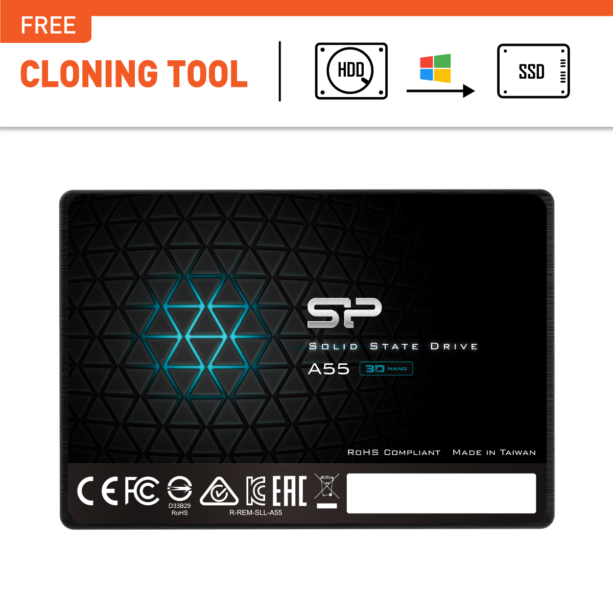 Silicon Power Ace A55 4TB SATA SSD, 500MB/s, 3D NAND with SLC 