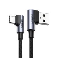 UGREEN Right Angle USB-A to USB-C Cable 2m (Space Gray us176)