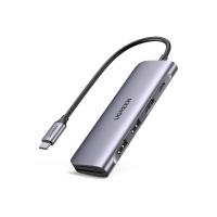 UGREEN USB-C to 2 Ports USB3.0-A Hub + HDMI + TF/SD with PD Power Supply (Space Gray)