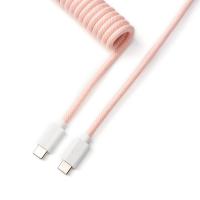 Keychron Coiled Aviator Cable - Light Pink / Straight (Cab-15)
