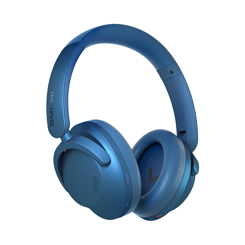1MORE SonoFlow Active Noise Cancelling Headphones, Bluetooth Headphones with LDAC for Hi-Res Wireless Audio, 70H Playtime, Clear Calls Blue