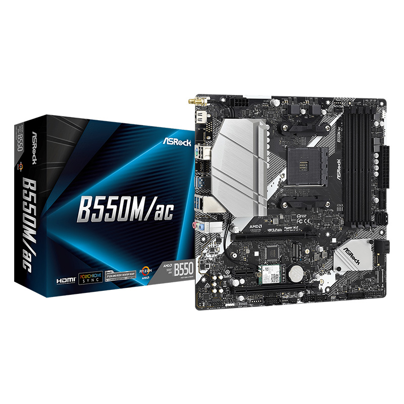 Asrock B550M/AC AM4 mATX Motherboard