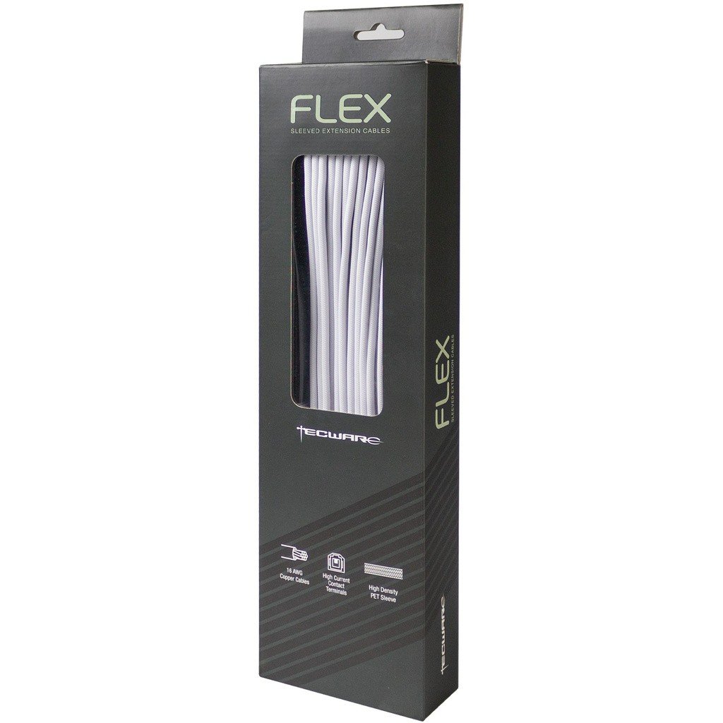 Tecware Flex Sleeved Extension Cables Set (White)