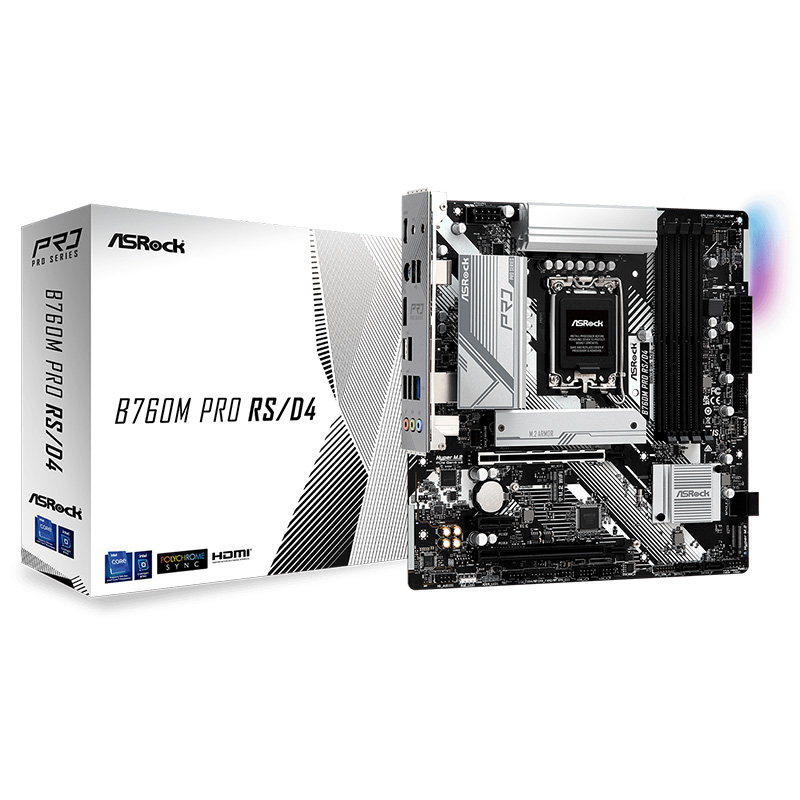 Asrock B760M Pro RS DDR4 LGA 1700 mATX Motherboard