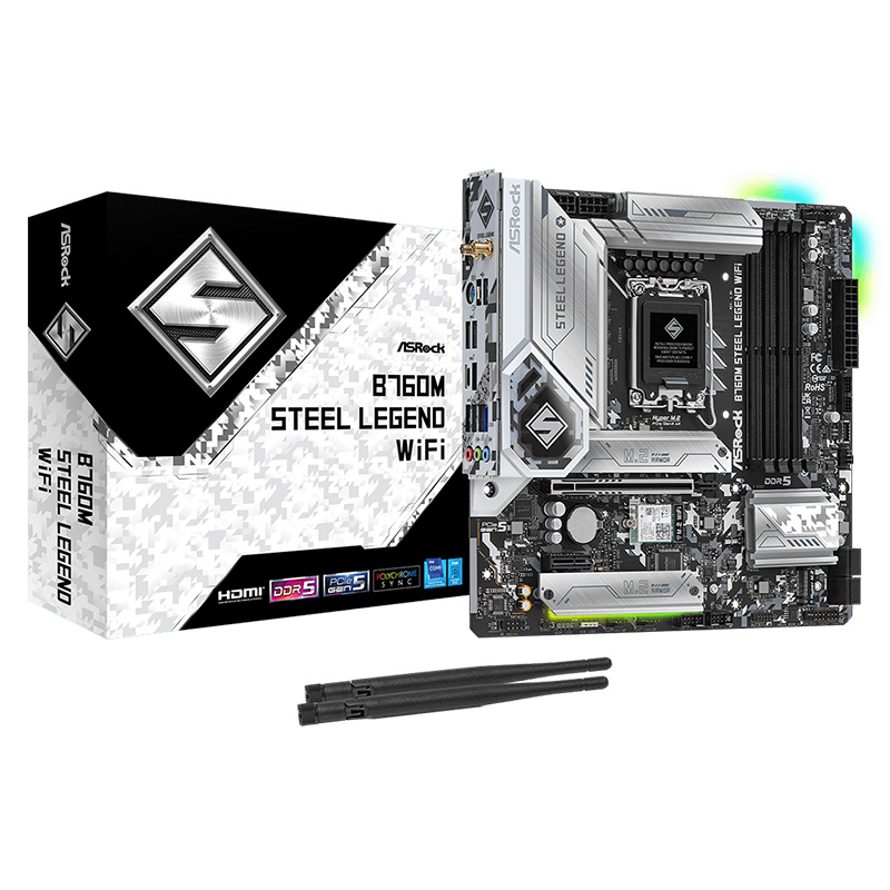 Asrock B760M Steel Legend WiFi LGA 1700 mATX Motherboard
