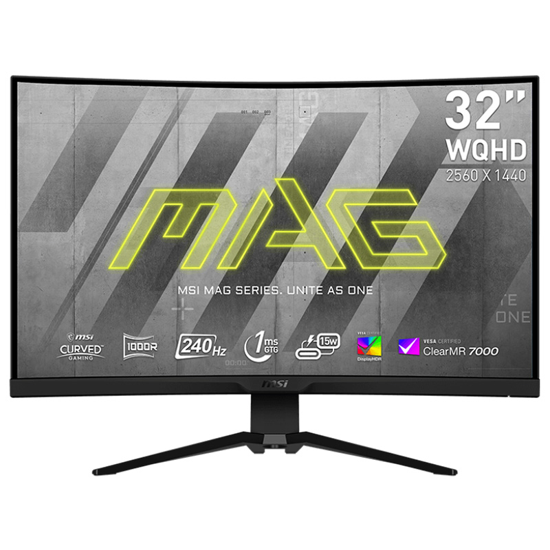 MSI MAG 31.5in WQHD 240Hz Rapid VA Curved Gaming Monitor (MAG 325CQRXF)