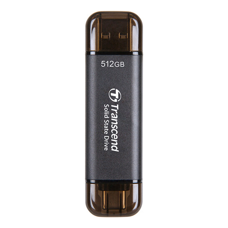 Transcend 512GB USB-C/A 10Gbps External SSD - Black - Umart.com.au