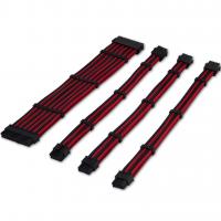 Tecware Flex Sleeved Extension Cables Set (Black/Red) TWAC-FLEXBKRD