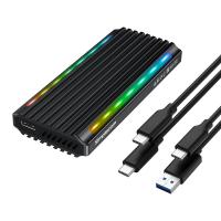 Simplecom NVMe SATA M.2 SSD USB-C Enclosure with RGB Light USB 3.2 Gen 2 (SE525)