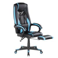 Gaming-Chairs-Brateck-Premium-PU-Gaming-Chair-with-Retractable-Footrest-Black-Blue-1