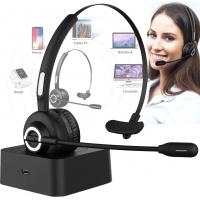 Headphones-Trucker-Bluetooth-Headset-V5-0-Bluetooth-Headset-with-Microphone-Noise-Canceling-18hr-Talktime-Wireless-Headset-with-Standing-Dock-Car-Bluetooth-4