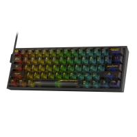 Redragon K617 SE 60% Wired RGB Gaming Keyboard, Full-Transparent Mechanical Keyboard, Custom Linear Switch, Black Transparent