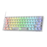 Redragon K617 SE 60% Wired RGB Gaming Keyboard, Full-Transparent Mechanical Keyboard, Custom Linear Switch, White Transparent