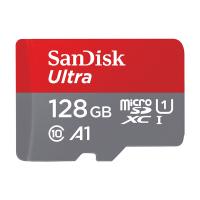 SanDisk 128GB Ultra UHS-I Class 10 U1 A1 MicroSDXC Card with Adapter