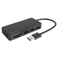 Simplecom 3 Port USB 3.0 Hub with Dual Slot SD MicroSD Card Reader (CH368)
