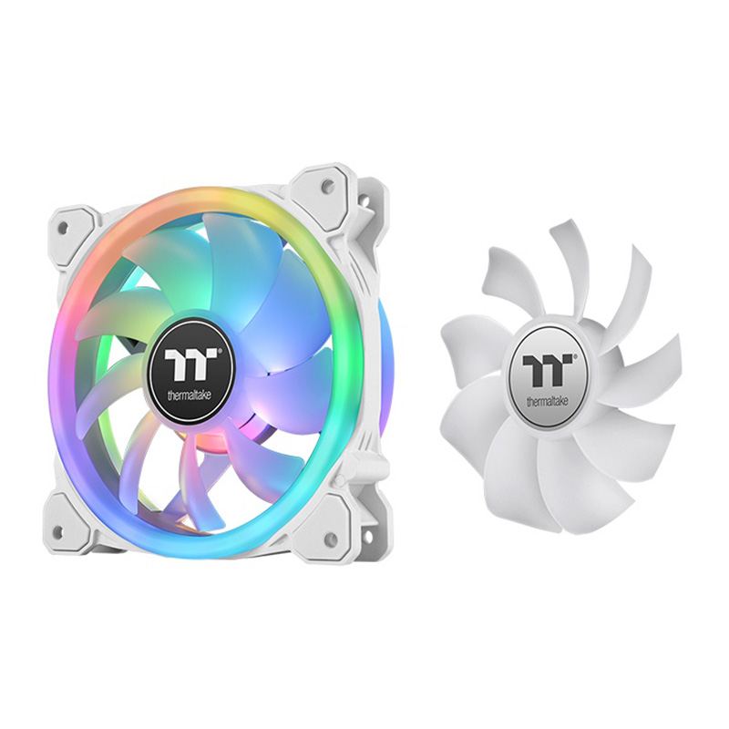 Thermaltake SWAFAN 14 140mm LED RGB Swappable White Radiator Fan - 3 Pack (CL-F146-PL14SW-A)