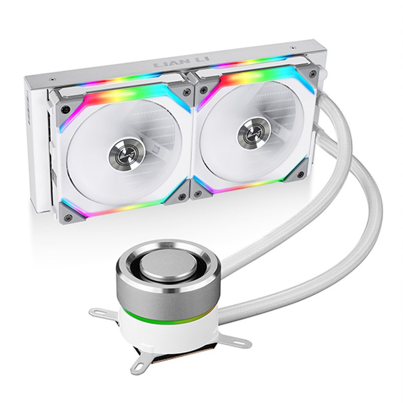 Lian Li Galahad 240 ARGB 240mm Liquid CPU Cooler with UNI FAN SL120 - White/Silver