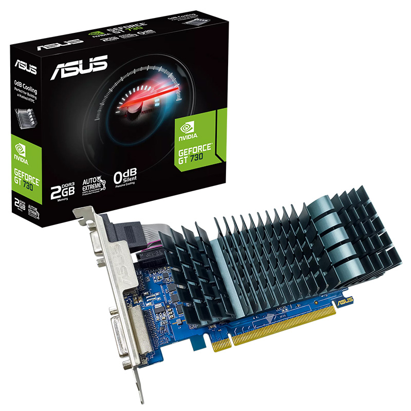 Asus GeForce GT730 DDR3 2G Evo Low Profile Graphics Card (GT730-SL-2GD3-BRK-EVO)