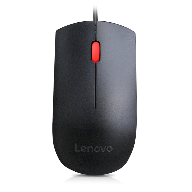 Lenovo Essential Wired Optical Mouse - Black