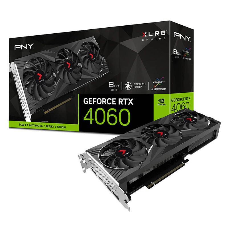 PNY GeForce RTX 4060 XLR8 Gaming Verto Epic-X RGB 8G Graphics Card (VCG40608TFXXPB1)