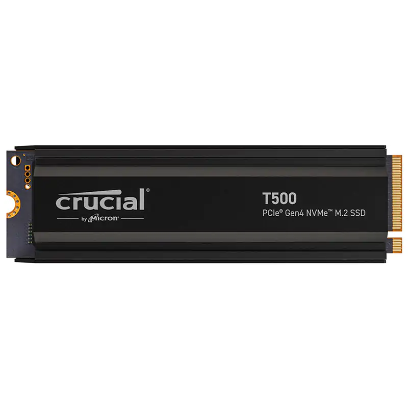 Crucial T500 1TB CT1000T500SSD5 PCIe 4.0 M.2 2280 NVMe SSD with Heatsink