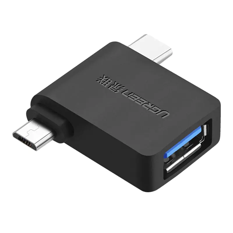 UGreen 2 in 1 Micro USB Male + USB-C to USB 3.0 Female OTG Adapter (30453)