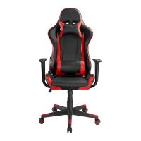 Brateck PU Leather Gaming Chairs with Headrest and Lumbar Support - Black/Red