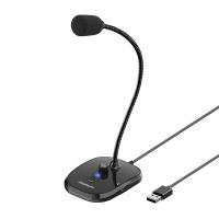 Simplecom Plug and Play USB Desktop Microphone with Headphone Jack (UM360)