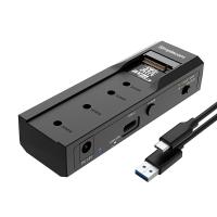 Simplecom USB to M.2 and SATA 2-IN-1 Adapter for 2.5in and 3.5in HDD with USB 3.2 Gen2 10Gbps Power Supply (SA536)