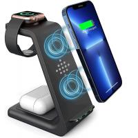 Wireless Charger 3 in 1 Wireless Charging Station Fast Desk Charging Station for Samsung iPhone AirPods TWS ipad iWatch etc Wireless Charger Stand