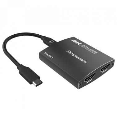 Simplecom USB-C to Dual HDMI MST Adapter 4K@60Hz with PD and Audio Out ...