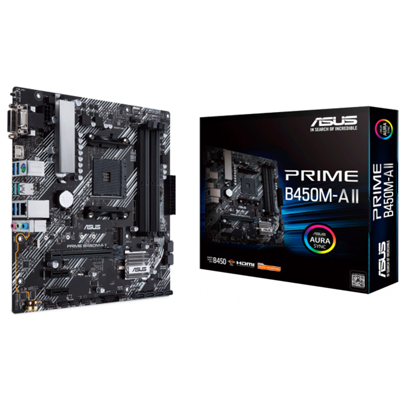 Asus Prime B450M-A II AM4 mATX Motherboard (PRIME B450M-A II)