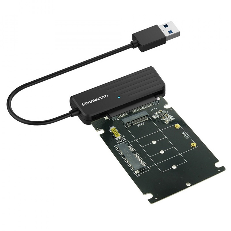 Simplecom USB3.0 to mSATA + M.2 (NGFF B Key) 2 In 1 Combo Adapter (SA225)