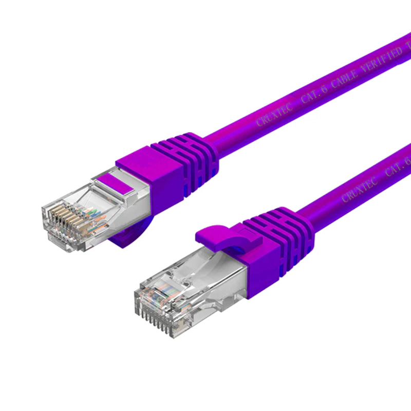 Cruxtec RC6-150-PU CAT6 10GbE Ethernet Cable Purple 15m