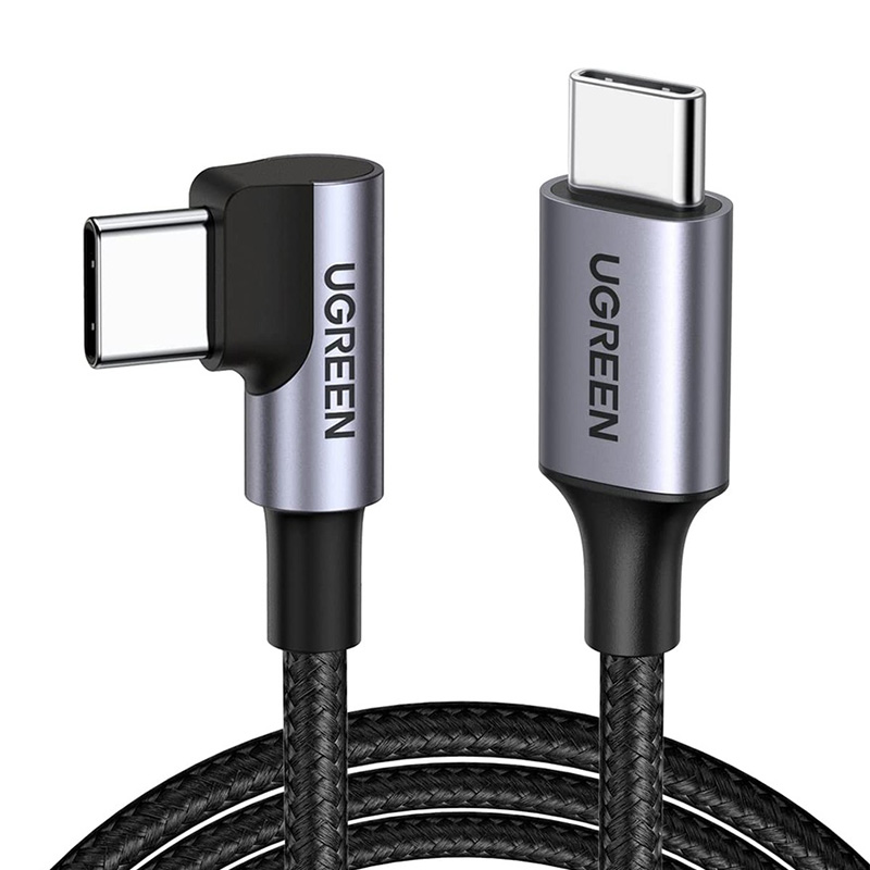 UGreen USB-C 2.0 Male To Angled USB-C 2.0 Male 3A Data Cable (90°Angle) 3M (80714)