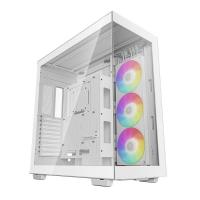 DeepCool CH780 Panoramic Glass Dual Chamber Full Tower ATX Case - White (CH780 WH)