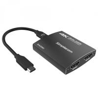 Simplecom USB-C to Dual HDMI MST Adapter 4K@60Hz with PD and Audio Out (DA330)