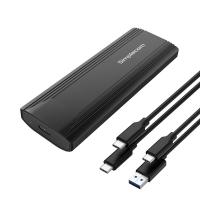 Simplecom NVMe / SATA Dual Protocol M.2 SSD USB-C Gen 2 Enclosure - Black (SE504v2)